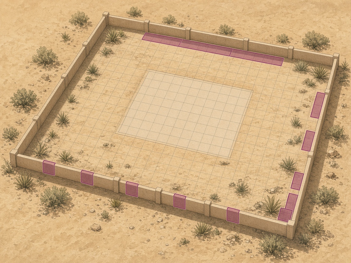 Desert lot inspection grid diagram